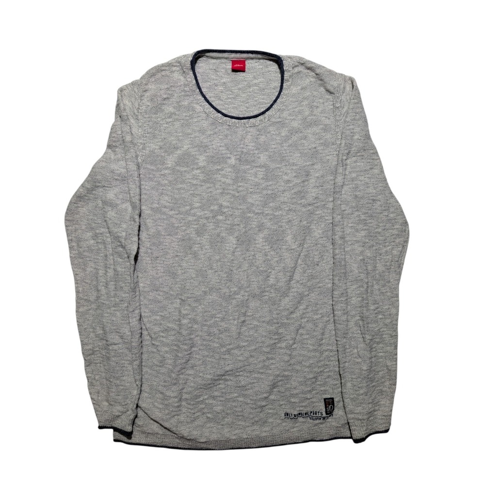 s.Oliver Cotton‎ Pullover Sweater Mens Medium Gray Crewneck Casual Knit